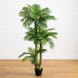 5’ Triple Phoenix Palm Artificial Tree-Parc Decor
