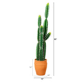 5’ Artificial Cactus in Terracotta Planter-Plant in Planter-Parc Decor
