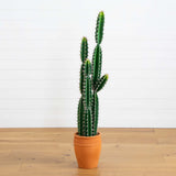 5’ Artificial Cactus in Terracotta Planter-Plant in Planter-Parc Decor