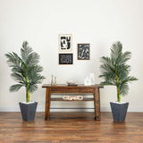 5’ Artificial Double Stalk Golden Cane Palm Tree- Set of 2-Tree-Parc Decor