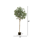 5’ Artificial Eucalyptus Tree-Tree-Parc Decor
