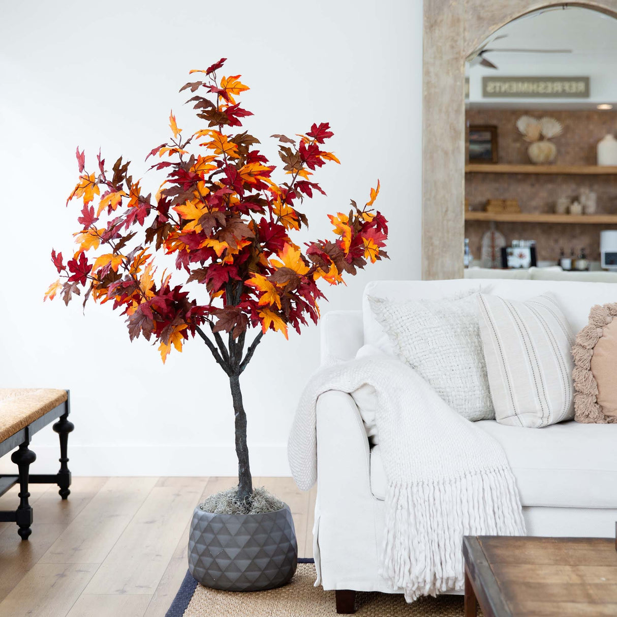 5' Artificial Fall Smoky Maple Tree-Tree-Parc Decor