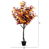 5' Artificial Fall Smoky Maple Tree-Tree-Parc Decor
