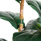 5’ Artificial Fiddle Leaf Tree in Decorative White Planter-Tree-Parc Decor