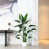 5' Artificial Sky Bird Tree in White Decorative Planter-Tree-Parc Decor