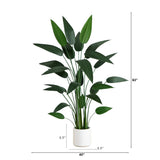 5' Artificial Sky Bird Tree in White Decorative Planter-Tree-Parc Decor