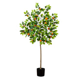 5’ Artificial Tangerine Tree-Tree-Parc Decor