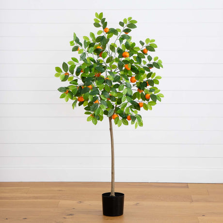 5’ Artificial Tangerine Tree-Tree-Parc Decor
