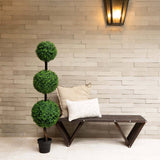 5’ Artificial Triple Ball Boxwood Topiary Tree (Indoor/Outdoor)-Tree-Parc Decor