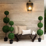 5’ Artificial Triple Ball Boxwood Topiary Tree (Indoor/Outdoor)-Tree-Parc Decor