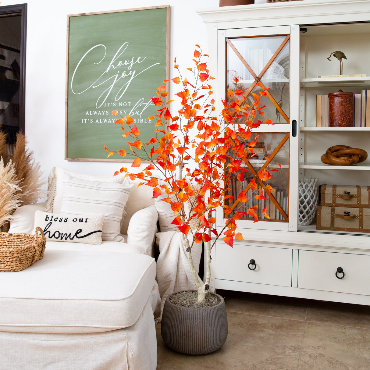 5’ Autumn Birch Artificial Fall Tree-Tree-Parc Decor