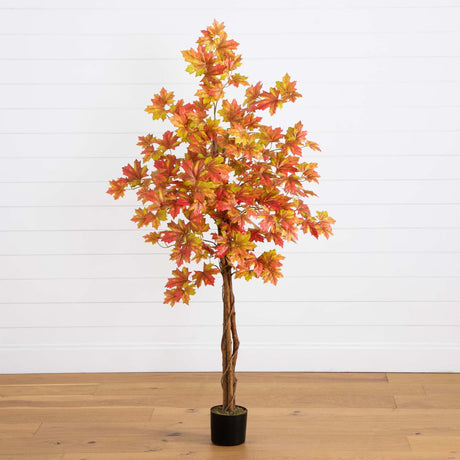 5’ Autumn Deluxe Maple Artificial Fall Tree-Tree-Parc Decor