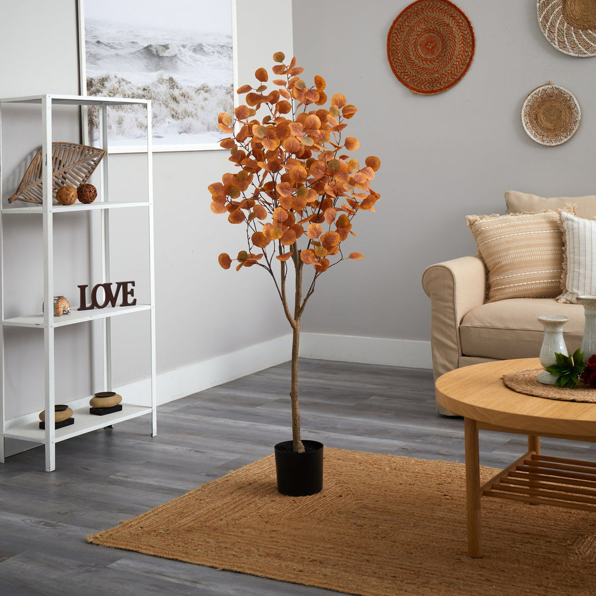 5’ Autumn Eucalyptus Artificial Tree-Tree-Parc Decor