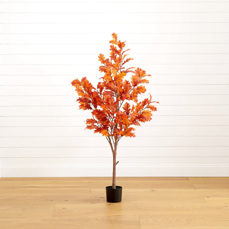 5’ Autumn Oak Artificial Fall Tree-Tree-Parc Decor