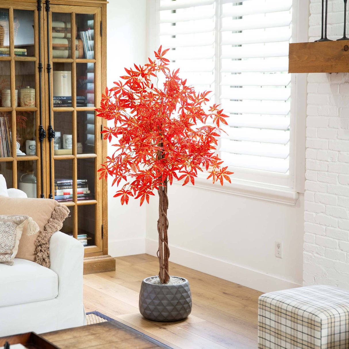 5’ Autumn Vibrant Maple Artificial Fall Tree-Tree-Parc Decor