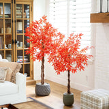 5’ Autumn Vibrant Maple Artificial Fall Tree-Tree-Parc Decor
