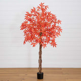 5’ Autumn Vibrant Maple Artificial Fall Tree-Tree-Parc Decor