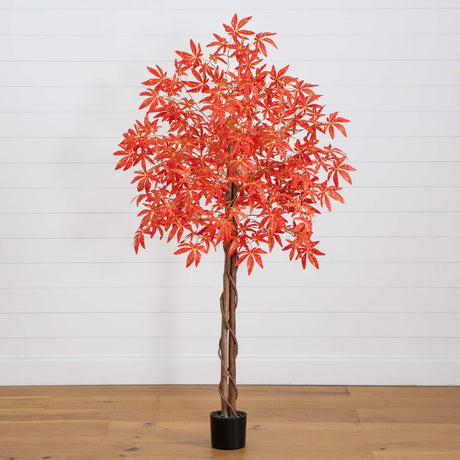 5’ Autumn Vibrant Maple Artificial Fall Tree-Tree-Parc Decor