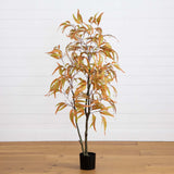 5’ Autumn Wispy Eucalyptus Artificial Fall Tree-Tree-Parc Decor