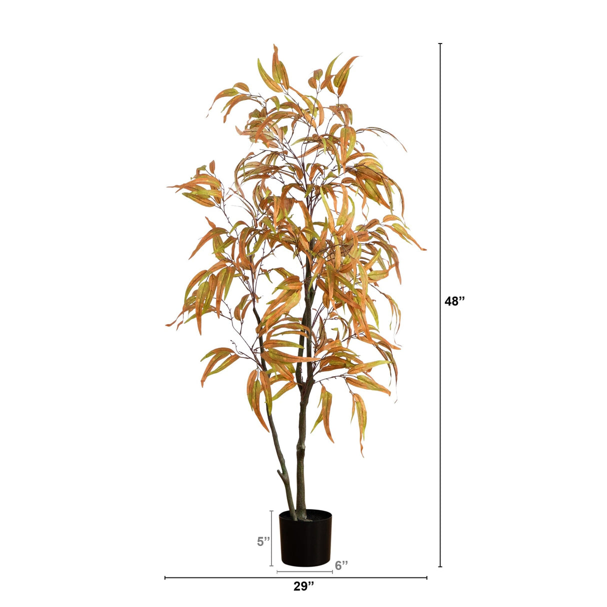 5’ Autumn Wispy Eucalyptus Artificial Fall Tree-Tree-Parc Decor