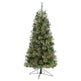 5' Cashmere Slim Artificial Christmas Tree with 250 Warm White Lights and 408 Bendable Branches-Christmas Tree-Parc Decor