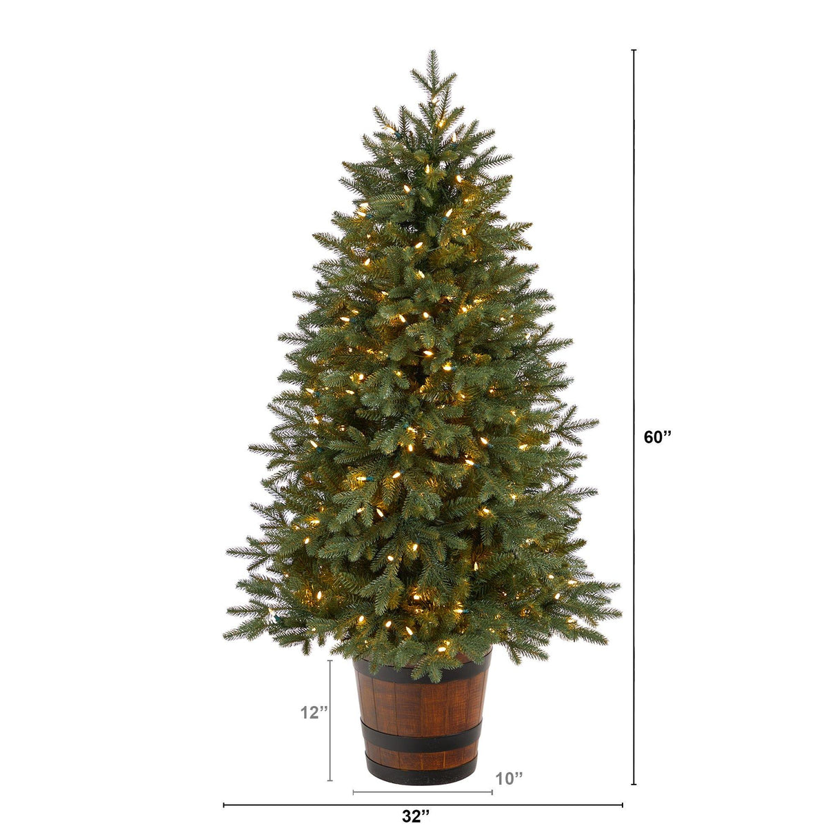 5' Colorado Aspen Pre-Lit Porch Artificial Christmas Tree-Christmas Tree-Parc Decor