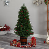 5' Colorado Aspen Pre-Lit Porch Artificial Christmas Tree-Christmas Tree-Parc Decor