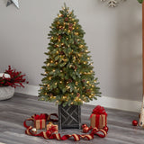 5' Colorado Fir Flocked Dusted Artificial Christmas Tree-Christmas Tree-Parc Decor