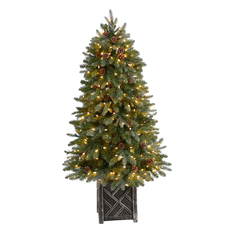 5' Colorado Fir Flocked Dusted Artificial Christmas Tree-Christmas Tree-Parc Decor
