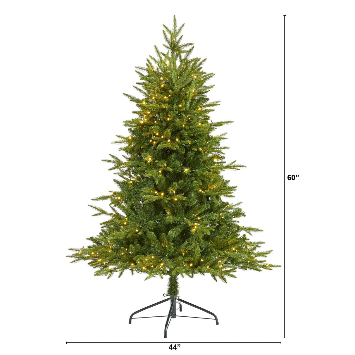 5’ Colorado Mountain Fir “Natural Look” Artificial Christmas Tree with 250 Clear LED Lights-Christmas Tree-Parc Decor