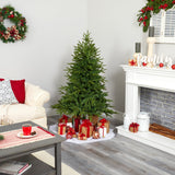 5’ Colorado Mountain Fir “Natural Look” Artificial Christmas Tree with 250 Clear LED Lights-Christmas Tree-Parc Decor