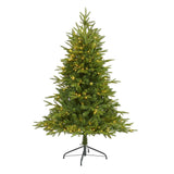 5’ Colorado Mountain Fir “Natural Look” Artificial Christmas Tree with 250 Clear LED Lights-Christmas Tree-Parc Decor