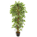 5’ Elegant Ficus Artificial Tree-Tree-Parc Decor