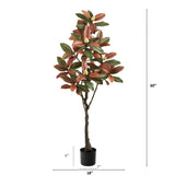 5’ Fall Magnolia Artificial Tree-Tree-Parc Decor