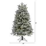 5' Flocked Colorado Mountain Fir Artificial Christmas Tree-Christmas Tree-Parc Decor