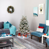 5' Flocked Colorado Mountain Fir Artificial Christmas Tree-Christmas Tree-Parc Decor