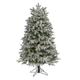 5' Flocked Colorado Mountain Fir Artificial Christmas Tree-Christmas Tree-Parc Decor