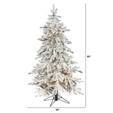 5' Flocked Grand Northern Rocky Fir Artificial Christmas Tree-Christmas Tree-Parc Decor