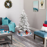 5' Flocked Grand Northern Rocky Fir Artificial Christmas Tree-Christmas Tree-Parc Decor