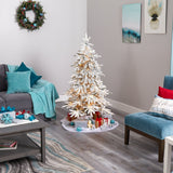 5' Flocked Grand Northern Rocky Fir Artificial Christmas Tree-Christmas Tree-Parc Decor