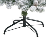 5’ Flocked Livingston Fir Artificial Christmas Tree with Pine Cones and 498 Bendable Branches-Christmas Tree-Parc Decor