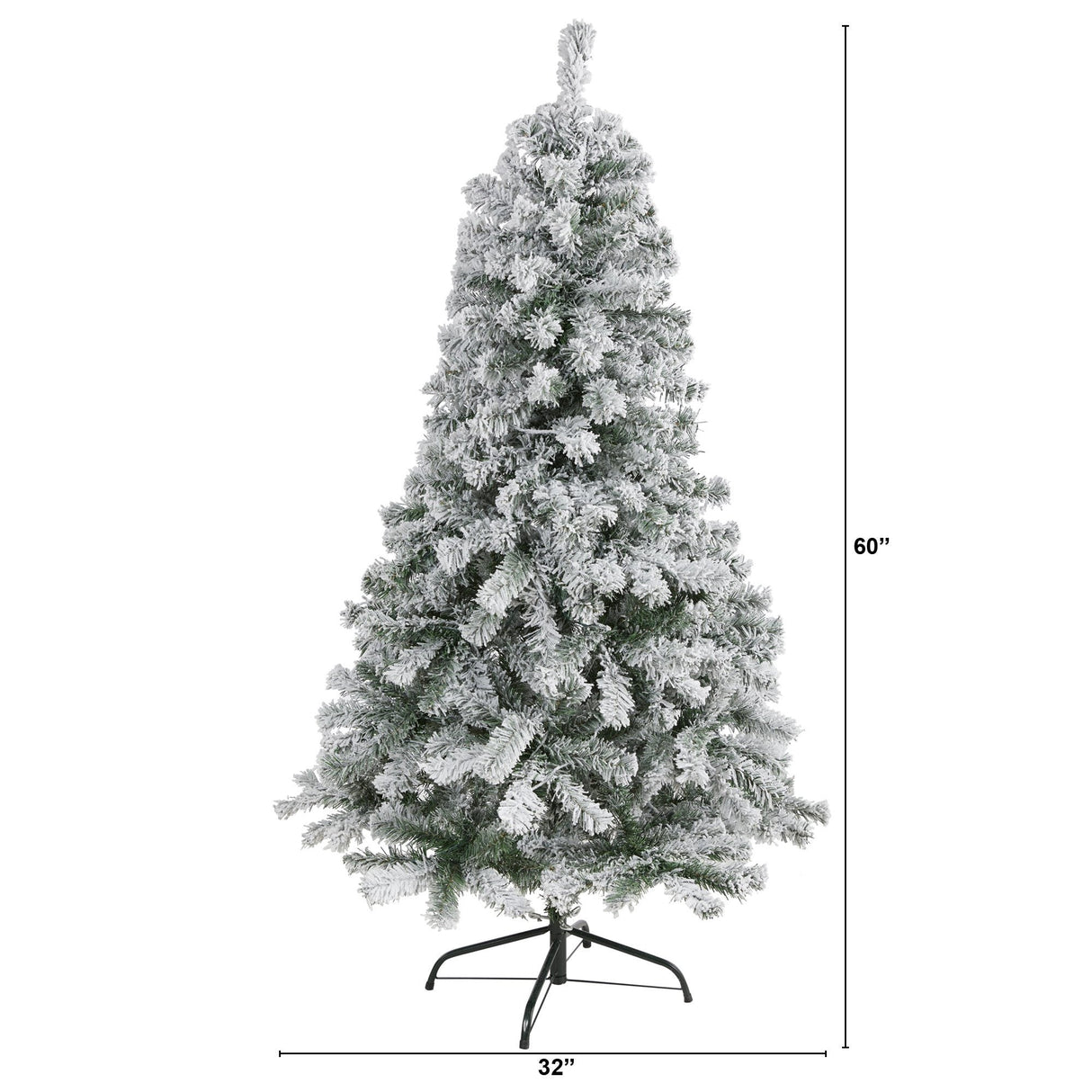 5' Flocked Rock Springs Spruce Artificial Christmas Tree-Christmas Tree-Parc Decor