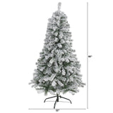 5' Flocked Rock Springs Spruce Artificial Christmas Tree-Christmas Tree-Parc Decor