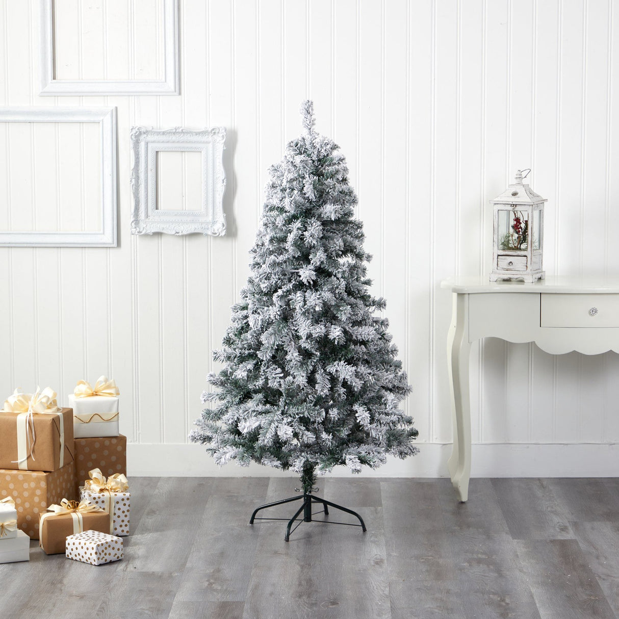 5' Flocked Rock Springs Spruce Artificial Christmas Tree-Christmas Tree-Parc Decor