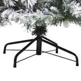 5' Flocked Vermont Mixed Pine Artificial Christmas Tree with 150 Clear LED Lights-Christmas Tree-Parc Decor