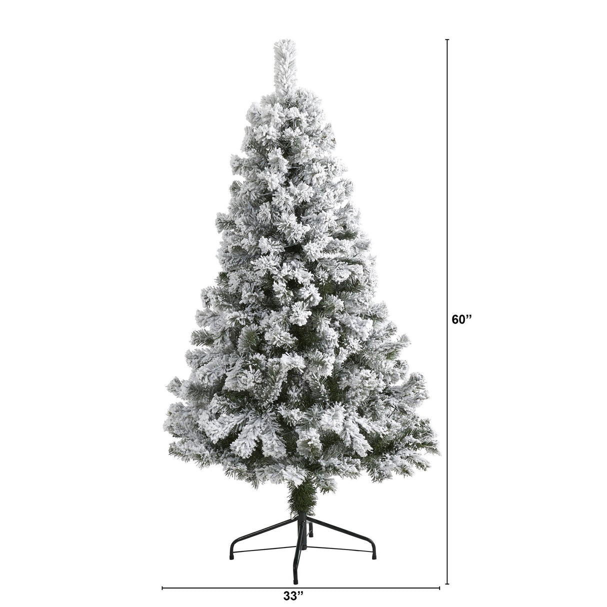 5' Flocked West Virginia Fir Artificial Christmas Tree-Christmas Tree-Parc Decor