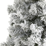 5' Flocked West Virginia Fir Artificial Christmas Tree-Christmas Tree-Parc Decor