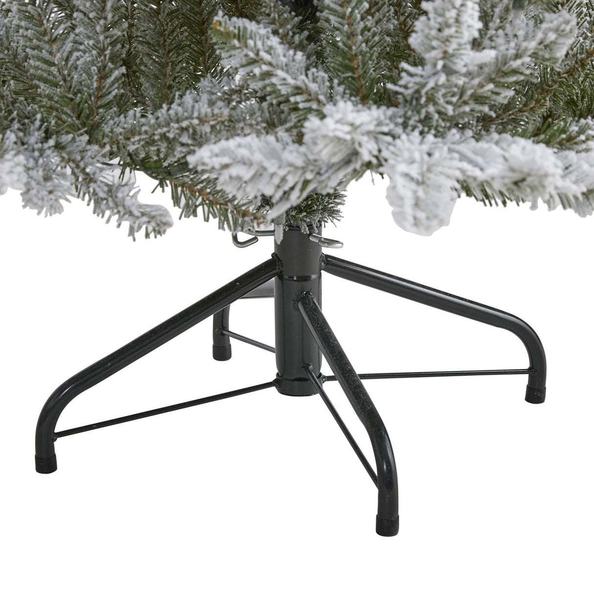 5’ Flocked West Virginia Spruce Artificial Christmas Tree with 200 Clear Lights and 604 Bendable Branches-Christmas Tree-Parc Decor