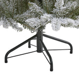 5’ Flocked West Virginia Spruce Artificial Christmas Tree with 200 Clear Lights and 604 Bendable Branches-Christmas Tree-Parc Decor