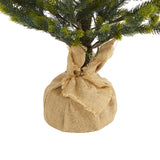 5’ Fraser Fir “Natural Look” Artificial Christmas Tree with 200 Clear LED Lights, a Burlap Base and 853 Bendable Branches-Christmas Tree-Parc Decor